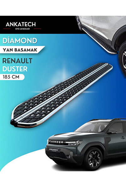 ANKATECH Renault Duster 3 Hybrid Benzinli Diamond Krom Yan Basamak 185 Cm 202...