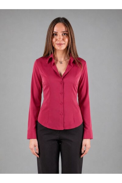 Maison La Femme Women's Long Sleeve Satin Shirt