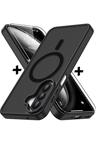 m.tk moveteck Samsung Galaxy A27 Uyumlu Kılıf Mat Magsafe Renkli Kenarlı Kame...