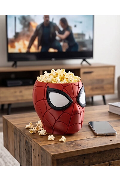 Nokta Lab Örümcek Adam Temalı Renkli Mısır ve Cips Kasesi - Spider-Man Popcor...