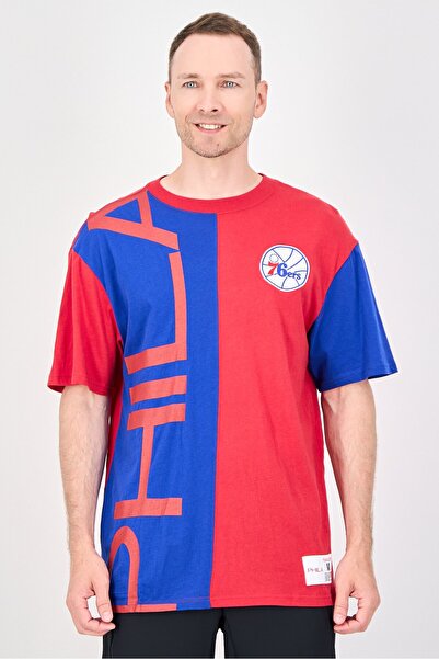 Mitchell and Ness Men Sportswear Fit Short Sleeve Philadelphia 76ers Basketba...