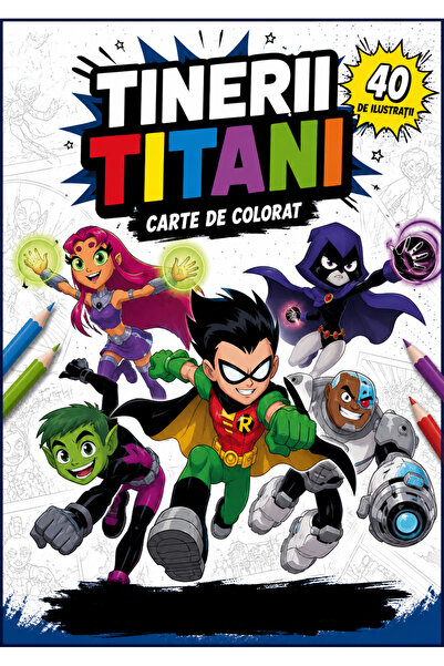 Cartoon Networt Coloring book, 40 illustrations Teen Titans, A4