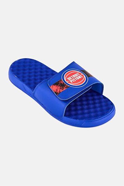 iSlide Men Detroit Piston Primary Logo Slip On Slides, Blue