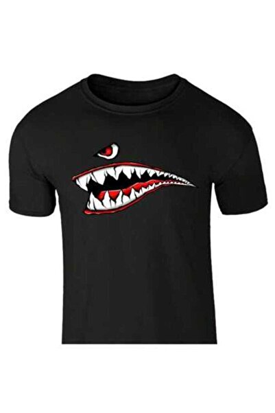 KYMC07 Vicious Shark Mouths Graphic T-Shirt, Men's Cotton Tee, Soft Durable F...