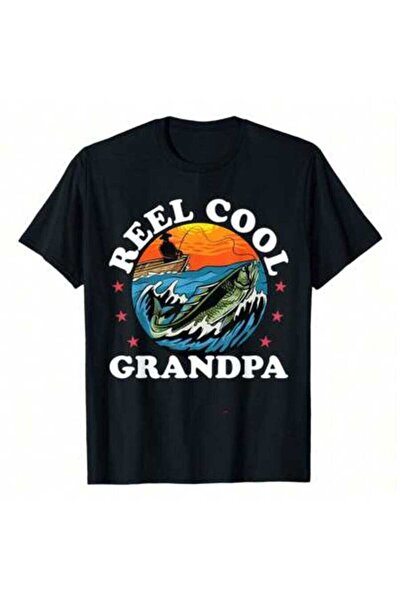 799 تي شيرت رجالي من Reel Cool Grandpa Fishing، مصنوع من القطن الخالص بوزن 22...