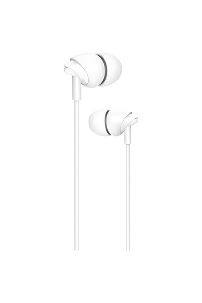 Usams EP-39 Căști intraauriculare cu fir, cu control pe fir de 3.5mm, albe