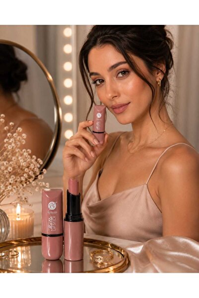ORİON GLOBAL Matte Lipstick – Soft Nude (Pudra Gül Kurusu Tonu)