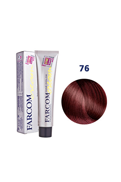 Other FARCOM Μόνιμη Κρέμα Βαφής 60ml 76 Σκούρο Ξανθό Χάλκινο Ιριδίζον