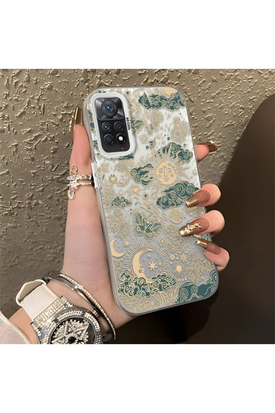 ARTISHELL Redmi Note 12 Pro 4G Uyumlu Altın Renkli Güneş Ay Deseni Şık Telefo...