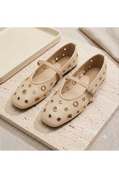 runa shoes Women's Bird Eye Detailed Ballerinas
