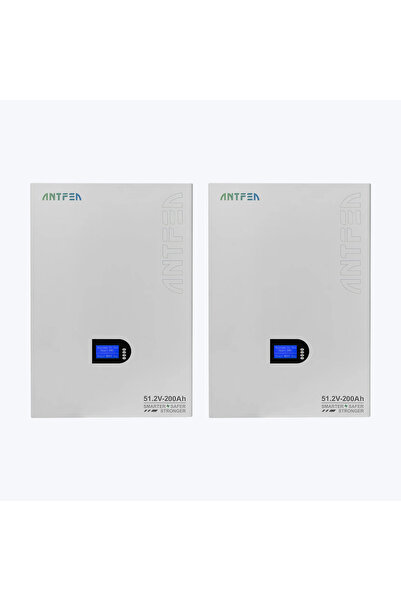 Antfea 51.2V 200Ah LiFePO4 Wall Batarya 2 Adet - 20.48 kWh