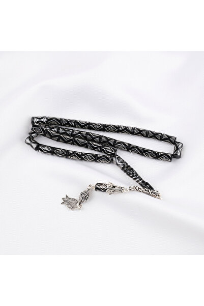 LapisDo Kuka 925Ayar Gümüş Çakım ve Gümüş Püskül Kesme Kesim 5.5x9.5mm Tesbih