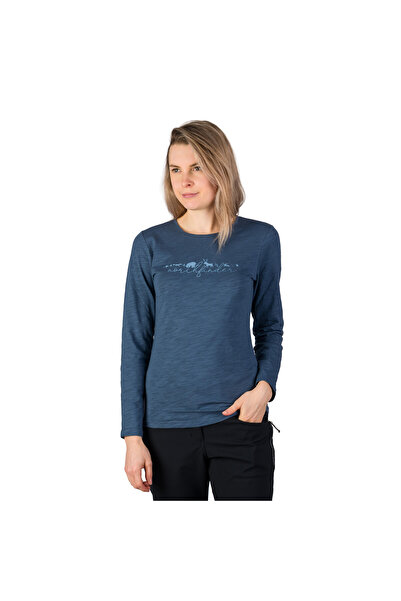 NORTHFINDER TR-6073OR tricou de damă din bumbac organic slub REIMUNDA, Albastru