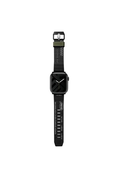 Skinarma Curea de silicon Shokku pentru Apple Watch 45/44/42mm - Negru