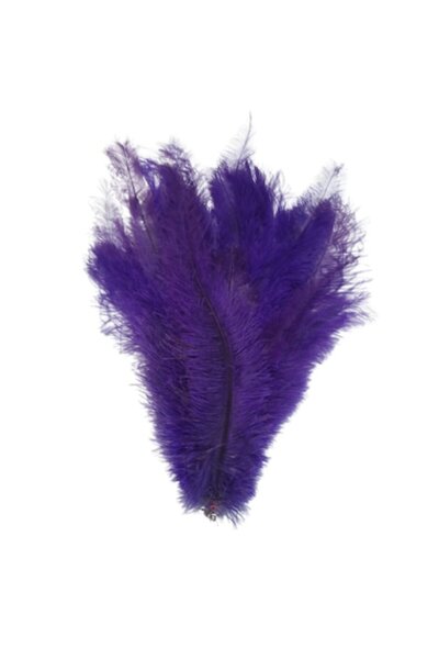 OEM Set de 3 pene de struț, lungi de 30-35 cm, culoare violetă