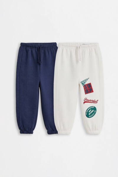 LEFTIES 2'li baskılı relaxed fit jogger pantolon paketi