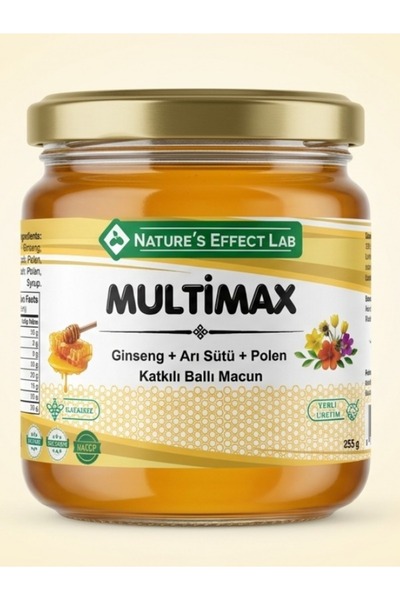 Natures Effect Lab MULTİMAX Ginseng +Arı Sütü+ Polen+ Katkılı Ballı Macun 255g