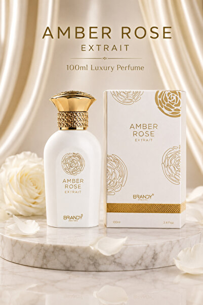 BRANDY DESIGN Amber Rose Extrait de Parfum 100ml – Long-Lasting Oud, Honey, S...