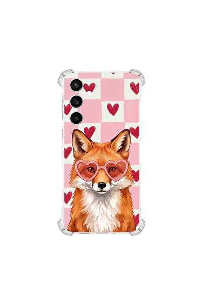 PrintiFy Samsung Galaxy S24 Fe ile Uyumlu Pembe Pötikare Serisi Tatlı Kurnaz ...