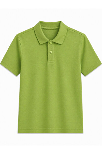 BAGİSTA BUTİK Unisex Soft Textured Simple Stylish Polo Collar Short Sleeves