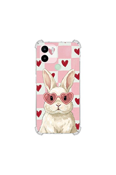 PrintiFy Redmi A2 Plus ile Uyumlu Pembe Pötikare Serisi Pembe Zıpzıp Tasarıml...