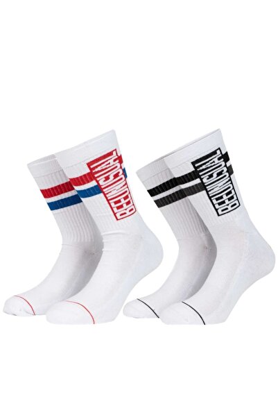 BEE UNUSUAL Original Solids Crew Κάλτσες (2 Pack) AS-225221 - White - 41-46