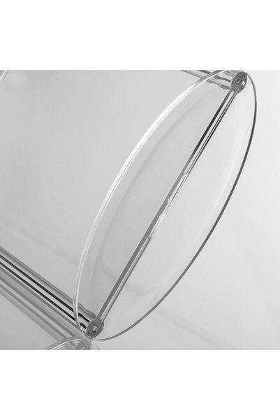 reklam etkisi Föylük Masaüstü 4x6 inç (10x15 cm) - Oval Tabanlı Dikey Şeffaf Akrilik Sunum Standı