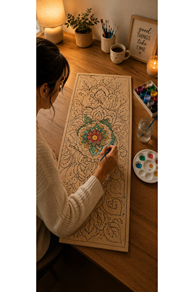 FourArts Mandala Painting Set 25X60 cm |   Raw Mdf Uv Printed Paint Yourself ...