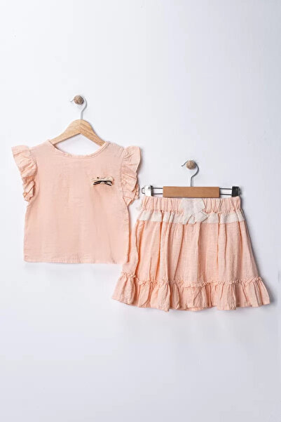 Generic Brand 1/5 Age Children's Set with Linen Cotton Fabric Skirt