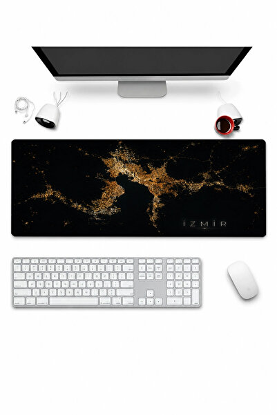 SonicTouch Keyboard Mousepad 32X70Cm Izmir Night Map Seamless Smooth Liquid-P...
