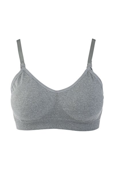 OEM Sutien maternitate și alăptare, model seamless, alăptare, gri – confort p...