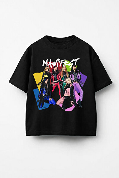 c.c.l. coccolin kids baby clup Girl's Oversize Manifest Printed T-Shirt