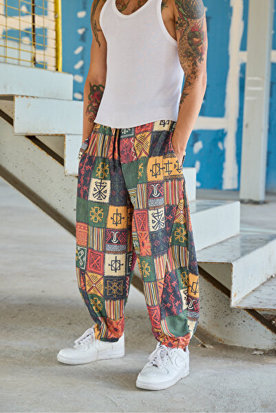 Superbluemexico Men's Loose Street Style Shalwar Trousers
