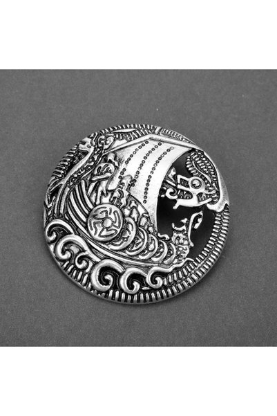 Choice4 169 Viking Brooch For Women Medieval Rune Flower Shield Pin Brooch Cl...