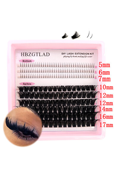 Choice MIX 0.07mm C QA12 HBZGTLAD 200D-30D Fluffy 8D Thick Lash Book Fluffy C...