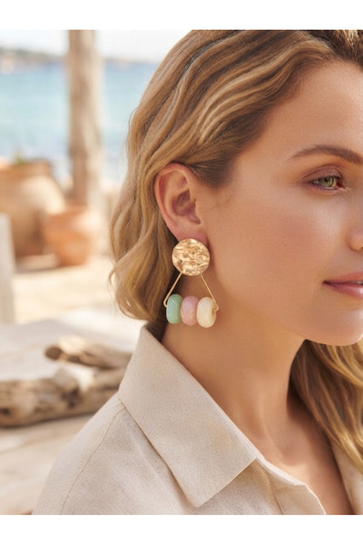 618 CONCEPT Pastel Aura Gold Geometric Earrings