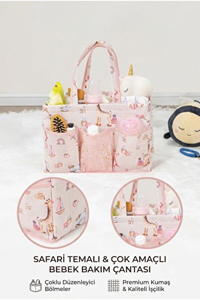 Sowo Home Bebek Bakım Çantası Kumaş. Çok Bölmeli Taşınabilir Yenidoğan Bez Or...