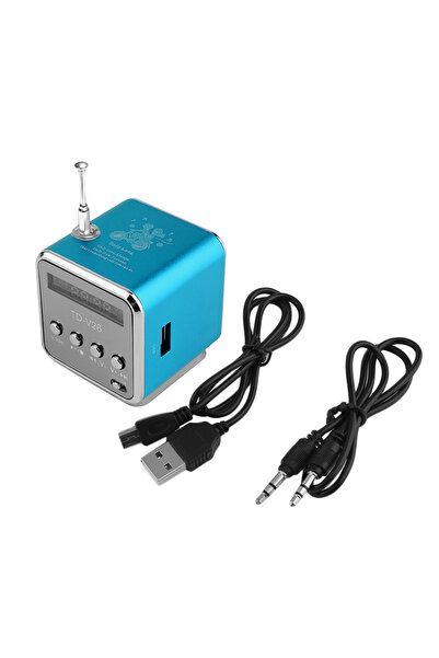 Choice1 Blue TD-V26 Portable Mini Radio Digital FM Speaker Stereo LCD Radio S...