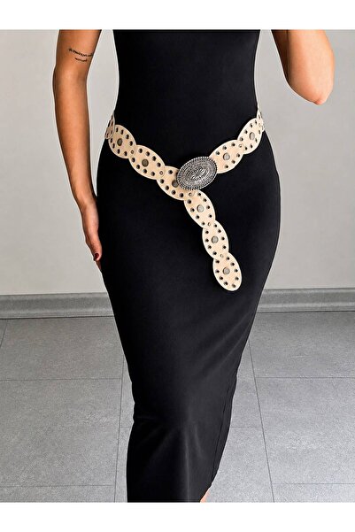 LİA KEMER Lead Metal Vintage Buckle Accessory Cowboy Belt Dress, Pants, Jacke...