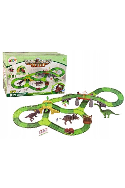 NO BRAND Turn cu obstacole pentru Dinozauri 270 El. Accesorii Dinozaur Dinotr...