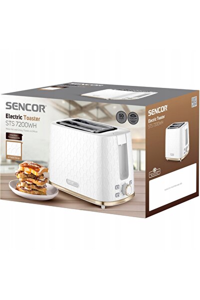 Sencor Prăjitor de pâine 3 funcții 7200WH 930W alb reîncălzire temporizator t...