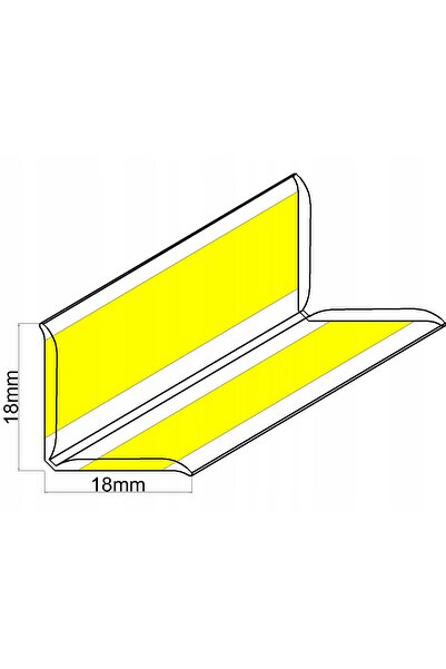 NO BRAND Bandă de finisare flexibilă din PVC 18x18 10m Bej pentru colț de buc...