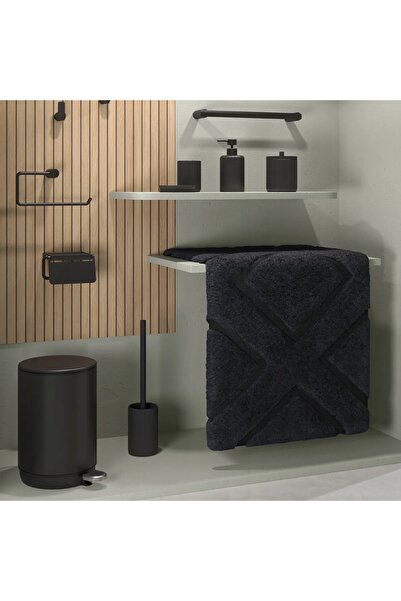 NO BRAND Suport prosoape Neo 35cm negru mat sensea