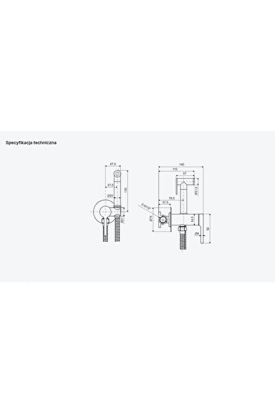 NO BRAND Pi Battery Bidet Bidetta cu telecomandă Alb Mat Excelent Arex.1204Wh