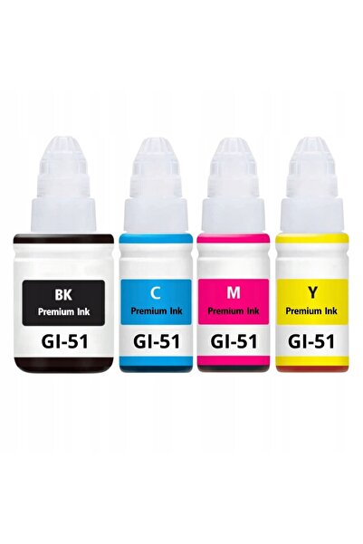 NO BRAND 4X Cerneală pentru Canon Gi51 Pixma G3520 G3560 G3570 G3590 G2520 G2...