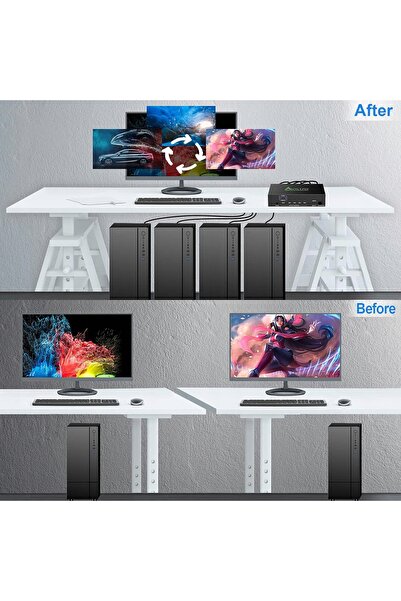 NO BRAND Vpfet Vp-Sw200 USB 3.0 Comutator KVM pentru 2 dispozitive