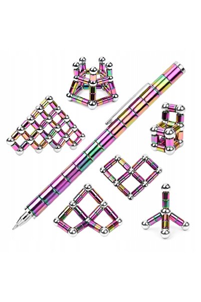 NO BRAND Pix magnetic anti-stres multifuncțional, pix fidget, 3 rezerve