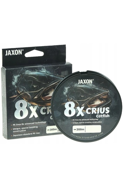 Jaxon Fir de pescuit împletit sumowa Crius 8X Catfish Green 0.50mm 300m 100kg...