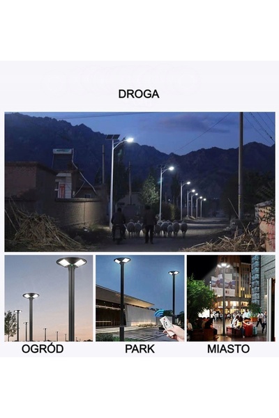 NO BRAND Lampă Solară de Grădină, Lampă Stradală, Telecomandă, 400W
