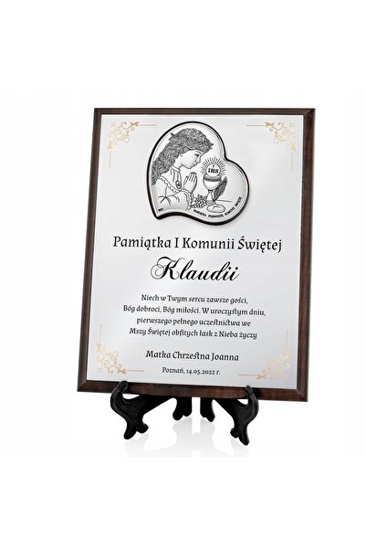 NO BRAND Cadou de Prima Împărtășanie, Suvenir de Comuniune, Tablou argintiu p...